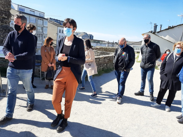 La portavoz nacional del BNG, Ana Pontón, en un acto en Lugo.