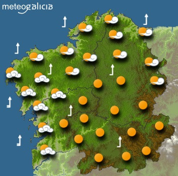 Predicciones para el jueves 8 de abril en Galicia.