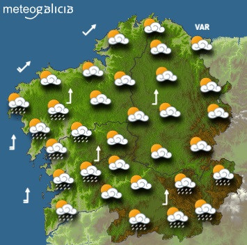 Predicciones para el viernes 9 de abril de 2021 en Galicia.