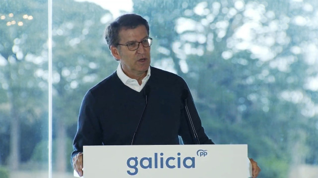 El presidente del PPdeG, Alberto Núñez Feijóo, ante la Junta Directiva del partido.