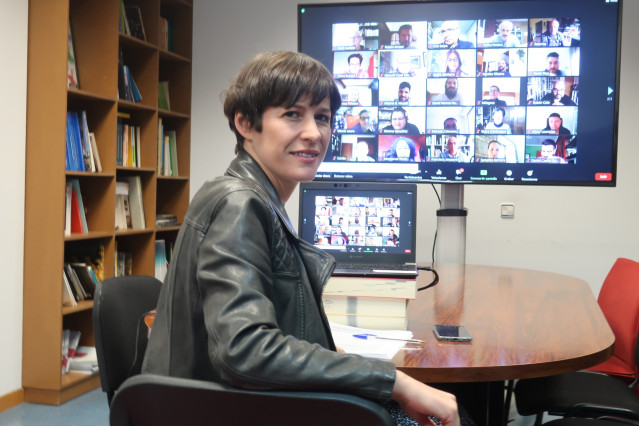 Ana Pontón, en el Consello Nacional del BNG de forma telemática