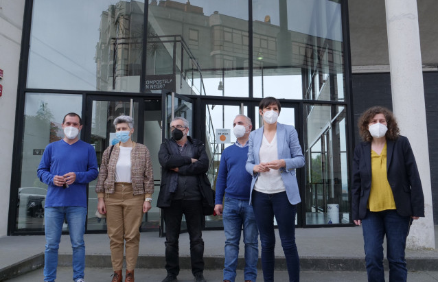 La portavoz nacional del BNG, Ana Pontón, en un acto en Santiago de Compostela