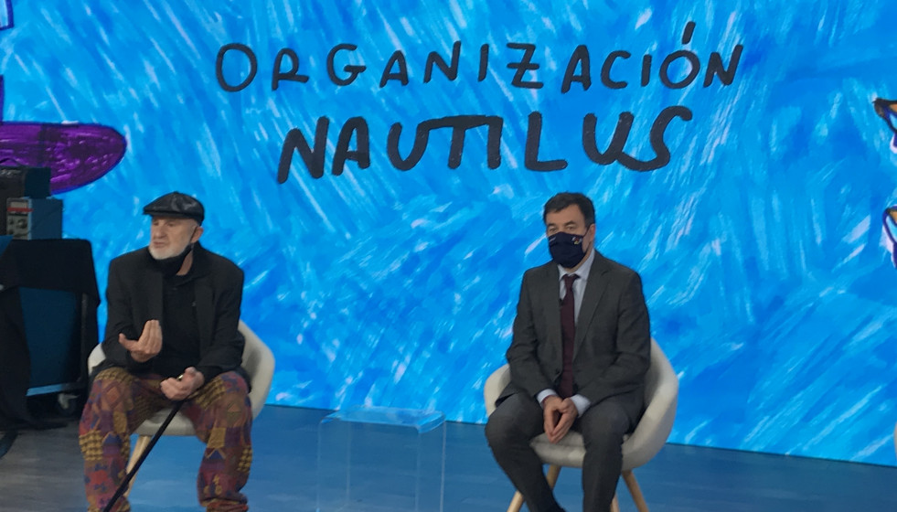 Antón Reixa y Román Rodríguez durante la presentación