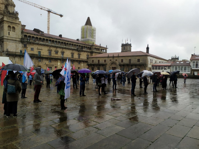 Manifestación de SOS Sanidade Pública en Santiago