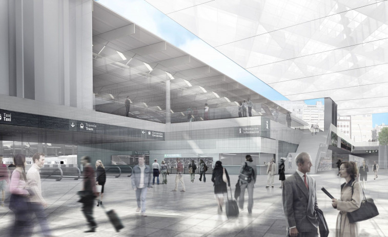 Así será la Estación Intermodal de A Coruña, aprobada hoy por la dirección de Adif, con diseño de Cesar Portela