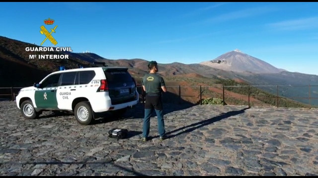 Dron de la Guardia Civil en tareas de vigilancia en Canarias en una imagen del archivo del cuerpo