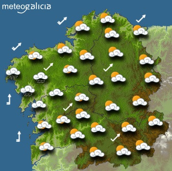 Predicciones para el viernes 7 de mayo en Galicia.