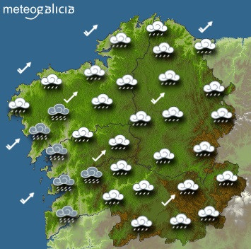 Predicciones para este jueves 13 de mayo en Galicia.
