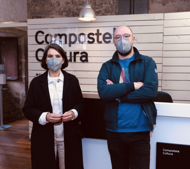 La concejala de Acción Cultural, Mercedes Rosón, y el gerente del Auditorio, Xaquín López