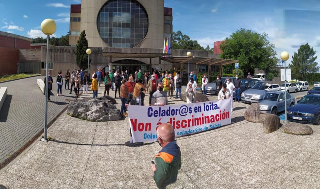 Protesta de celedores del Hospital do Salnés