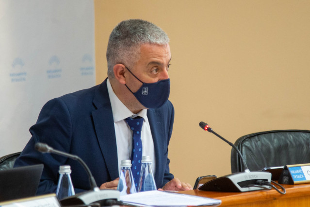 El secretario xeral de Política Lingüística, Valentín García, en una comparecencia reciente en el Parlamento