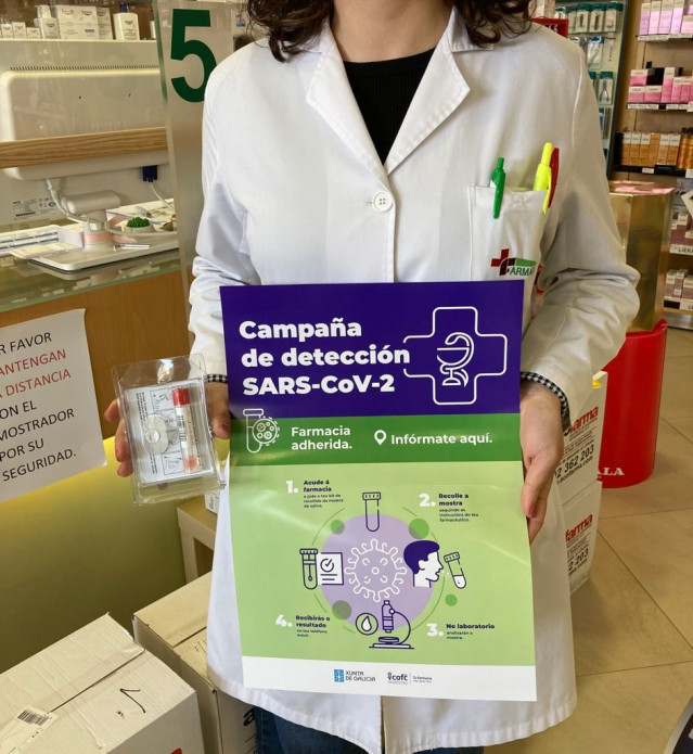 Las farmacias de la provincia de A Coruña colaborarán con Sanidade en un cribado de personas de 12 a 64 años.