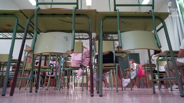 Archivo - Aula de un centro escolar.