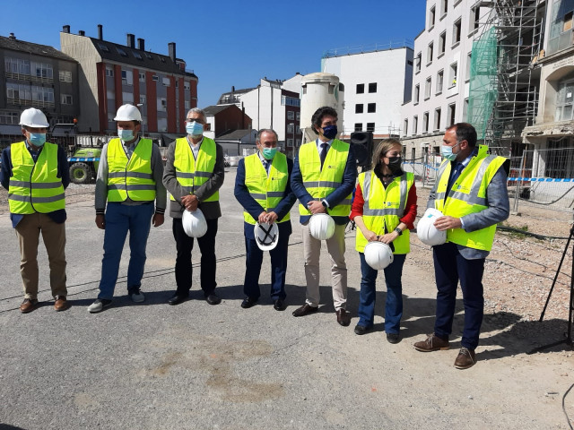 Los conselleiros de Sanidade e Infraestruturas en Lugo.