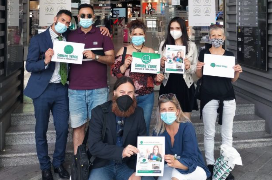 Algunos de los fundadores del Sindicato Sangre Verde en una foto de su web