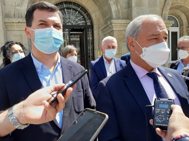 El secretario xeral del PSdeG, Gonzalo Caballero, en Lugo.