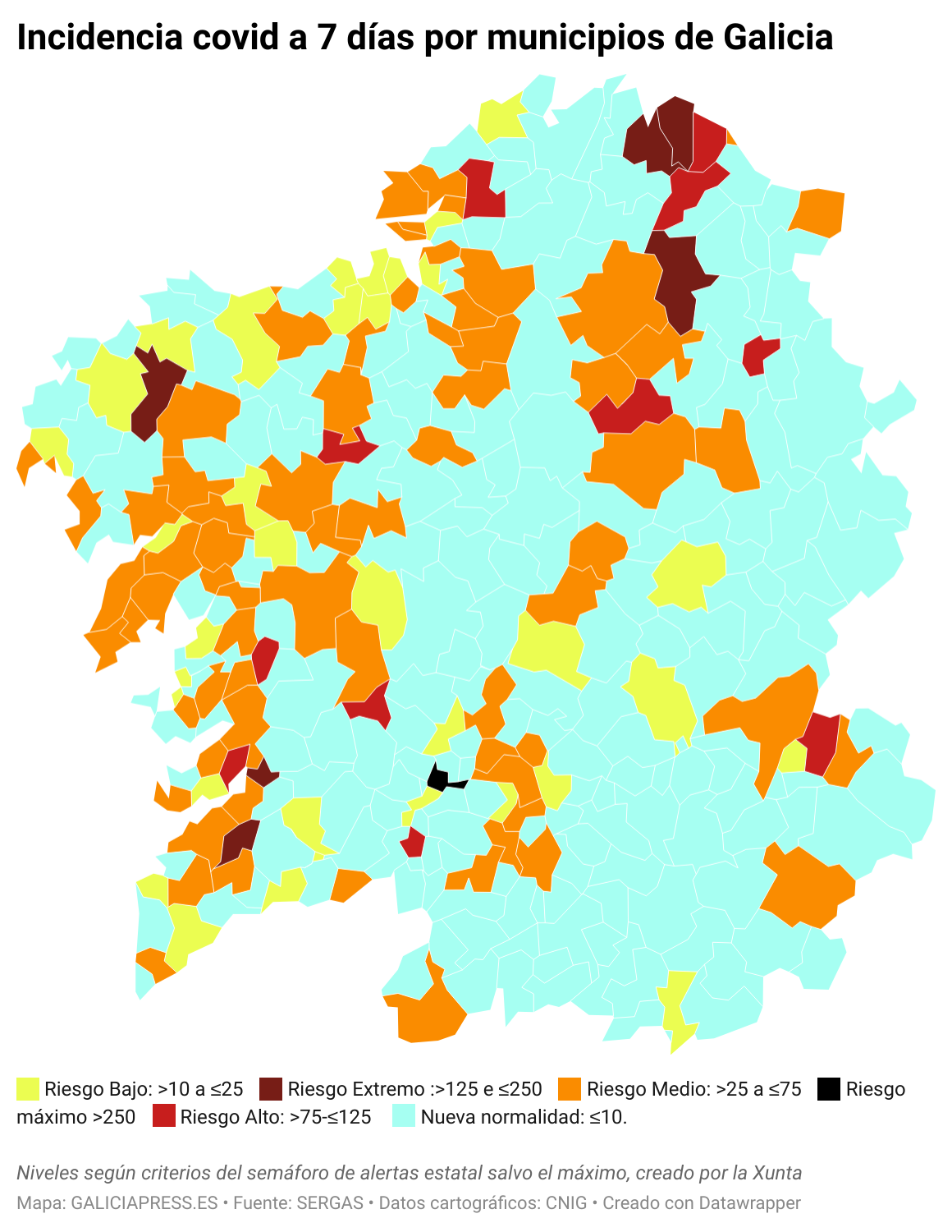 LkN57 incidencia covid a 7 d as por municipios de galicia