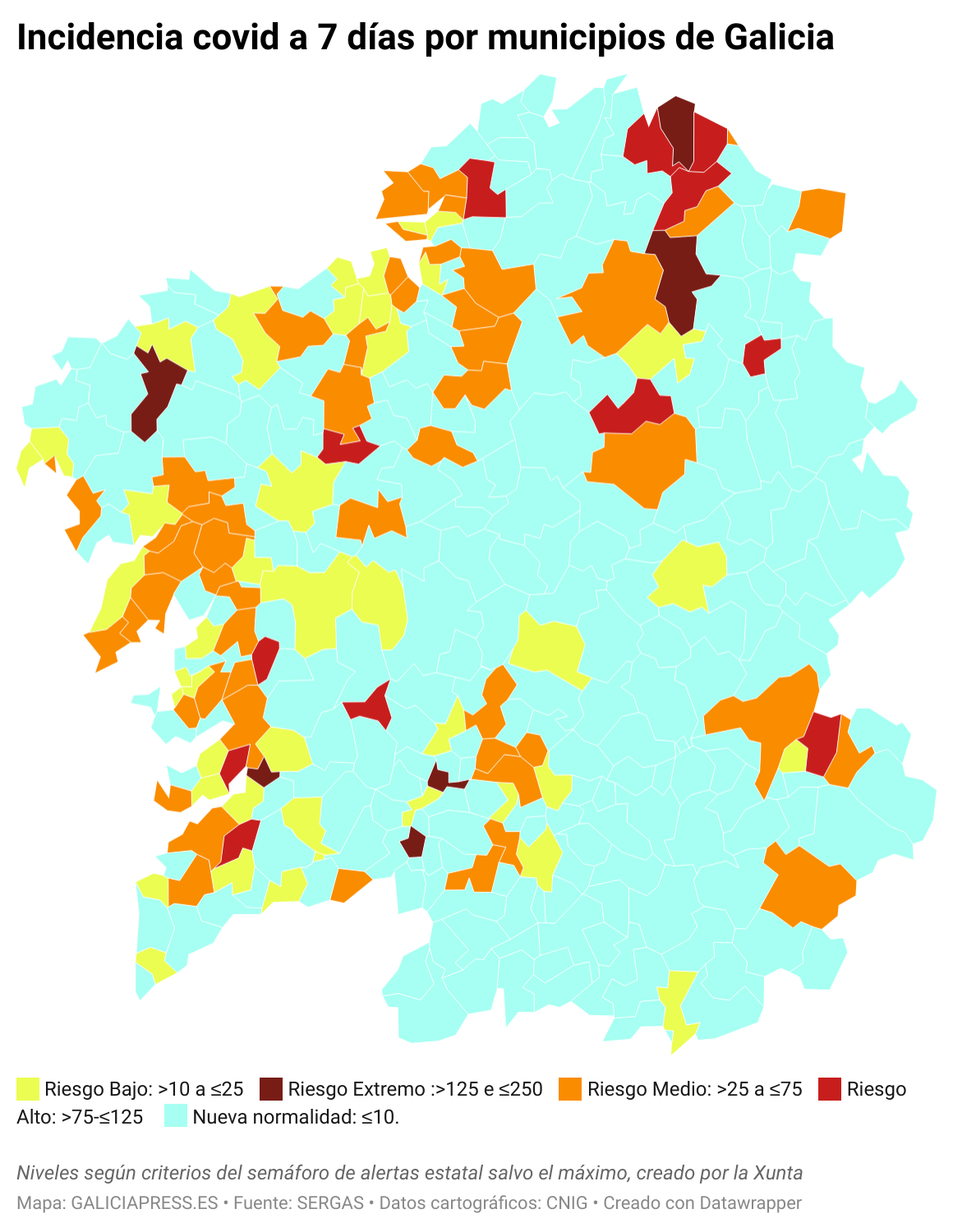 CrEFI incidencia covid a 7 d as por municipios de galicia