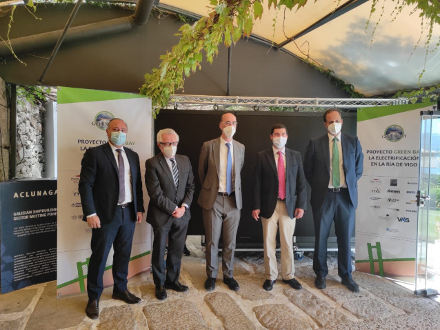 El presidente del Puerto de Vigo, Jesús Vázquez Almuiña, antes del acto