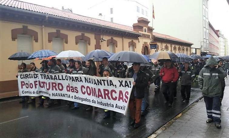 Uns 2.000 traballadores de Navantia maniféstanse en Ferrol