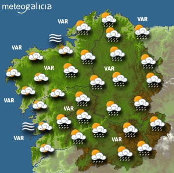 Predicciones para el miércoles 16 de junio en Galicia.