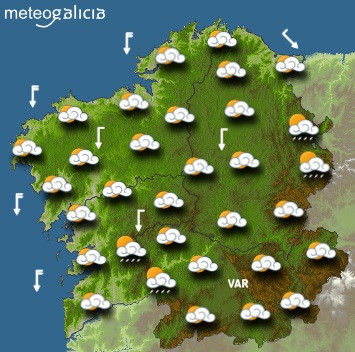 Predicións en Galicia para o sábado 19 de xuño de 2021.
