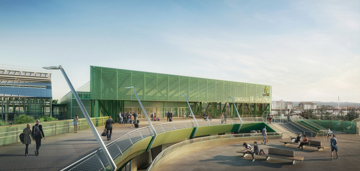 Futuro edificio de pasajaros de la Estación de Tren de Santiago