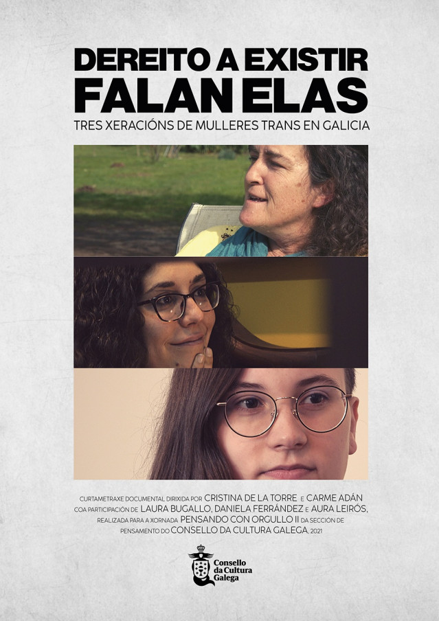 Cartel de 'Dereito a existir: falan elas'