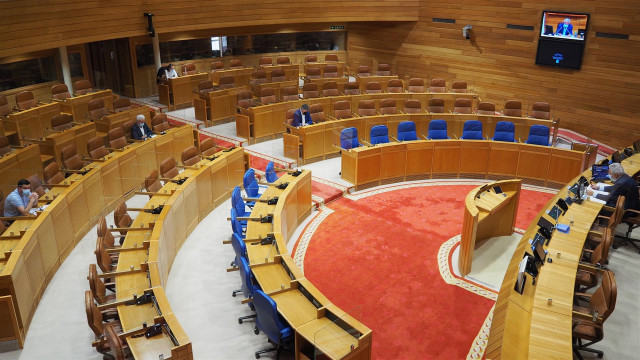 Hemiciclo del Parlamento de Galicia durante el acto