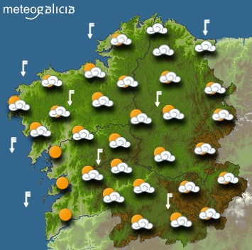 Predicciones para el miércoles 23 de junio en Galicia.