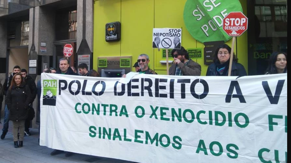 Una pasada protesta de Stop Dehaucios en Galicia