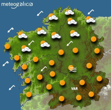 Predicciones para el jueves 24 de junio en Galicia.