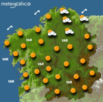 Predicciones para el viernes 25 de junio en Galicia.