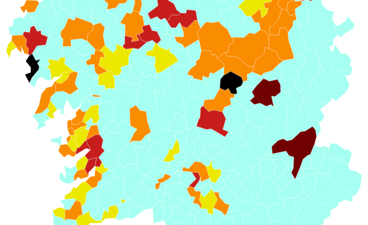 Covid municipios: Vigo, Pontevedra, Santiago y Sarria son los que más empeoran y A Coruña de los pocos que mejora