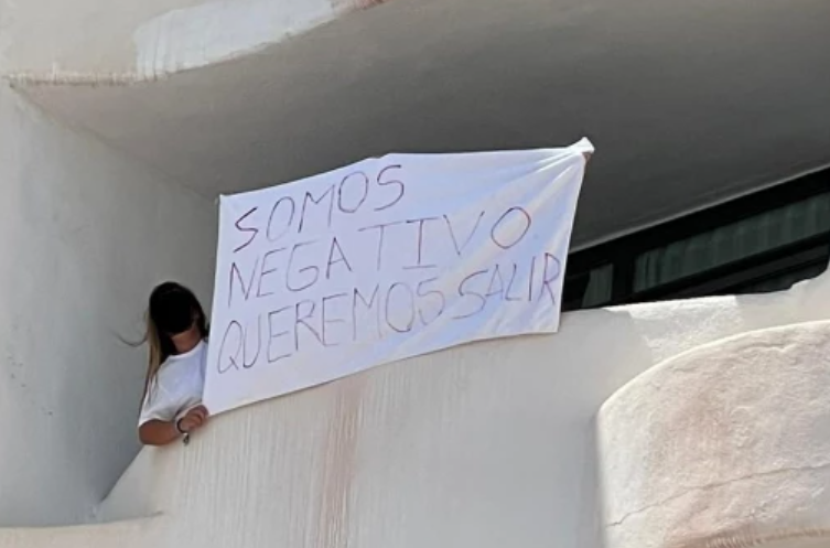 Una de las estudiantes gallegas confinadas en Mallorca   EP