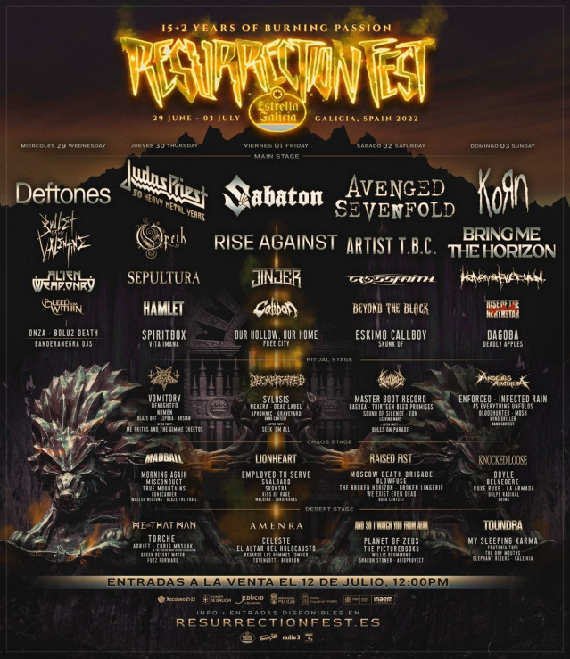 Cartel del Resurrection Fest de 2022