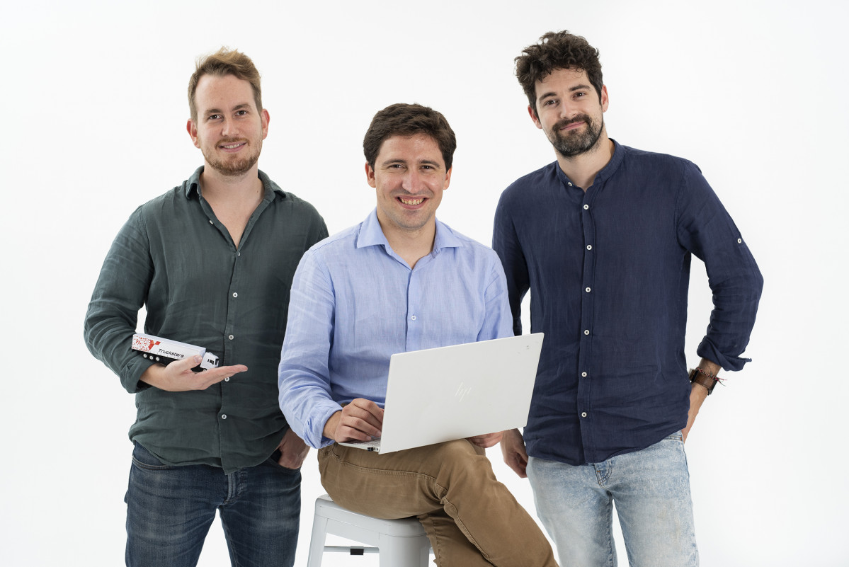 Gabor Balogh, Luis Bardaju00ed y Ramu00f3n Castro (de izda a dcha), fundadores de Trucksters