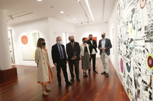 Presentación de la exposición 'Mirar de novo. A muller contra o tempo' en el Centro Obra Social de Abanca este jueves 15 de julio en Santiago de Compostela.