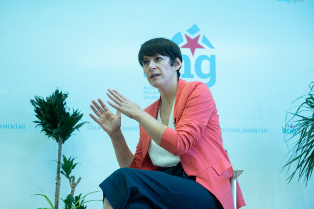 Ana  Pontón, portavoz nacional del BNG (Bloque Nacionalista Galego) , en el Pazo do Hórreo, sede del Parlamento de Galicia, en Santiago de Compostela.