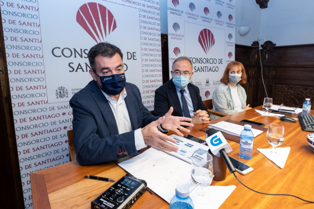 El conselleiro de Cultura Román Rodríguez, participa en la presentación de las principales líneas de la Proposta estratéxica plurianual del Consorcio de Santiago para el período ‪2021-2027-2032.