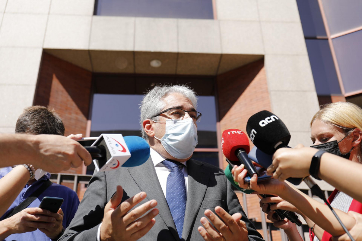 El coordinador de defensa de los exconsejeros del PDeCAT y exconsejero de Presidencia, Francesc Homs, a su llegada al Tribunal de Cuentas, a 30 de junio de 2021, en Madrid, (España). El Tribunal de Cuentas continúa la vista que inició ayer para escuchar a