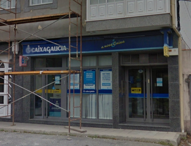 Oficina de Caixa Galicia en Muras que pasu00f3 Abanca hasta que la cerru00f3 en 2021 en una foto de Google Street View