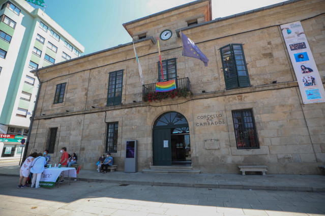 Fachada del Concello de Cambados, donde se suele celebrar la Festa do Albariño, a 28 de julio de 2021, en Cambados, Pontevedra, Galicia
