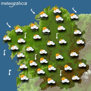 Predicciones para el sábado 31 de julio en Galicia.