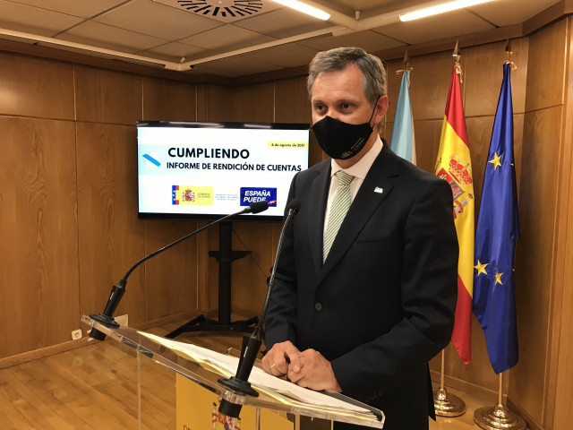 El delegado del Gobierno en Galicia, José Miñones, informa de las inversiones del Ejecutivo en la comunidad autónoma gallega
