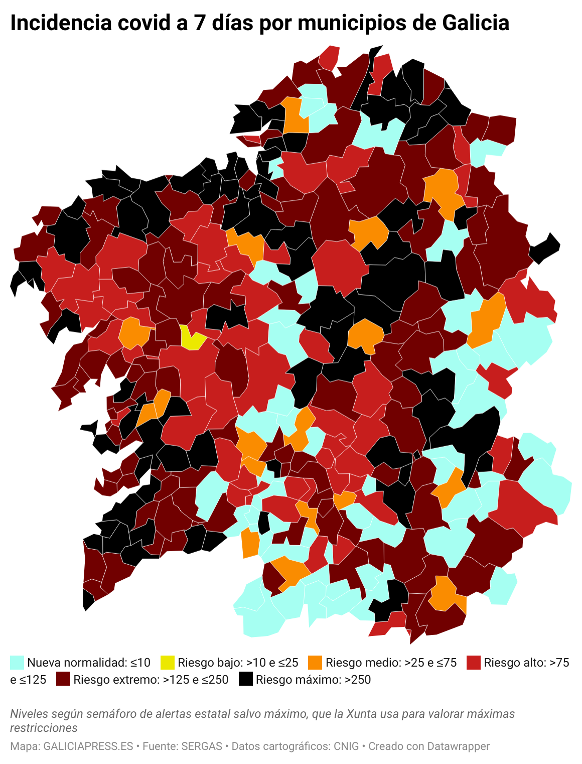 OGYim incidencia covid a 7 d as por municipios de galicia 