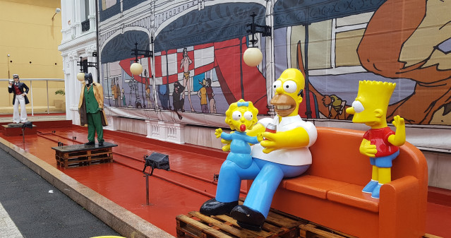 Archivo - Figuras de los Simpson del Salón del Cómic de A Coruña