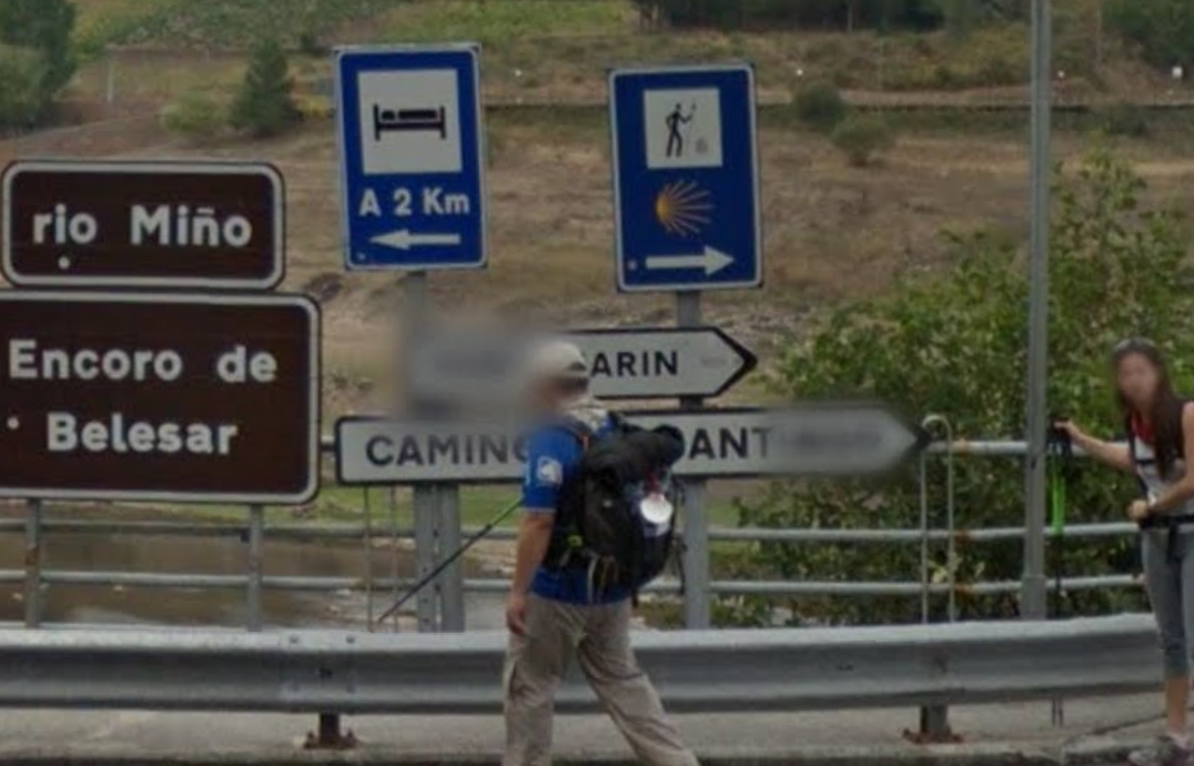 Foto de archivo del Camino de Santiago a su paso por Portomaru00edn en una imagen de Google Street View