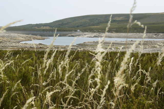 Vista general sobre el estado del embalse de Cenza en la cuenca Miño-Sil