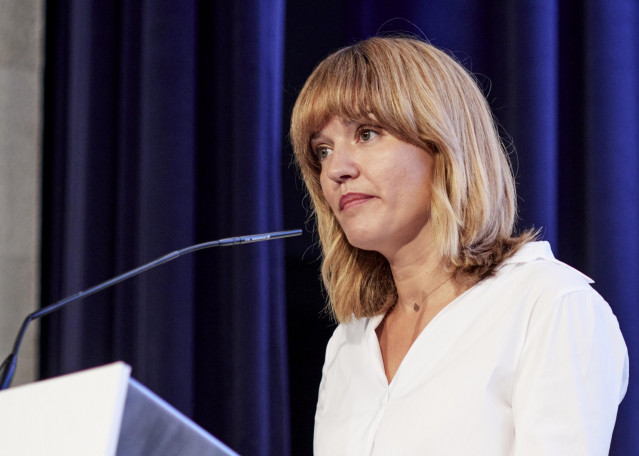 La ministra de Educación y Formación Profesional, Pilar Alegría, en el 35º Encuentro de la Economía Digital y las Telecomunicaciones este jueves 2 de septiembre de 2021 en el Palacio de la Magdalena de Santander